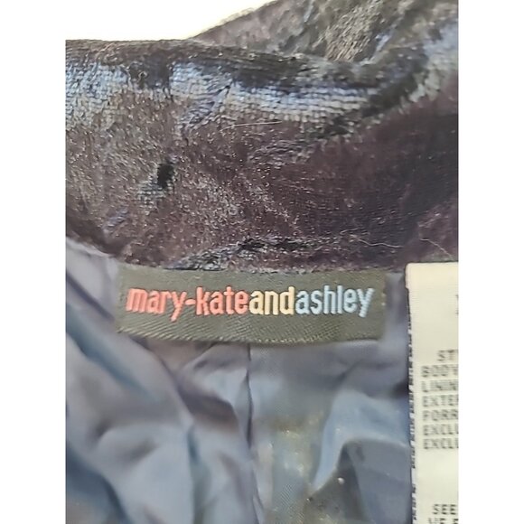 Mary-Kate and Ashley Jacket Navy Blue Velvet XL 14-16 Vintage Y2K READ - Picture 5 of 10